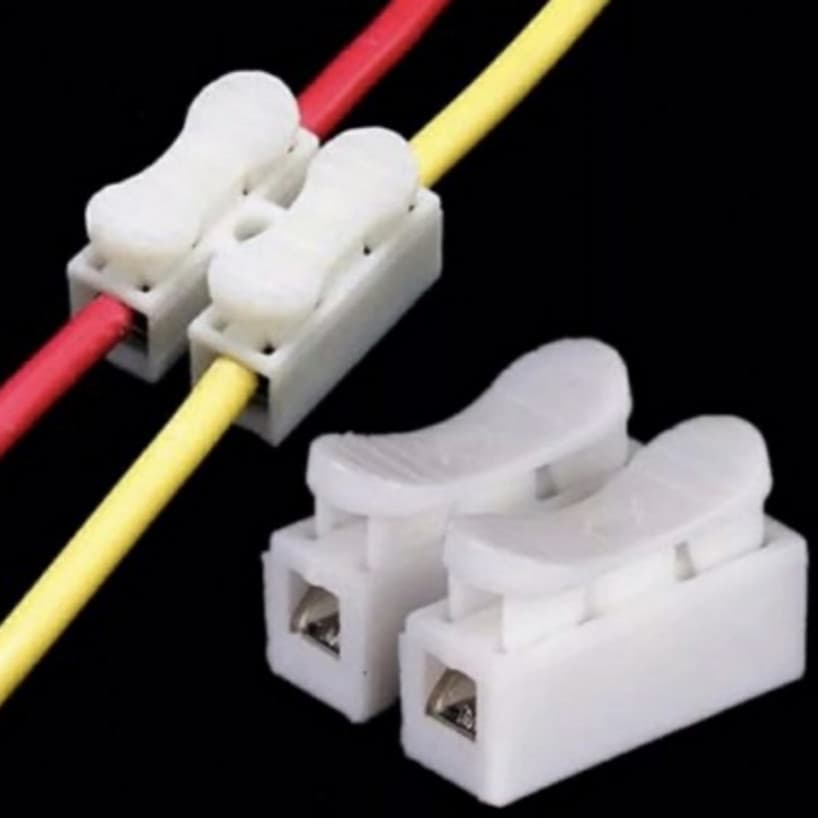 Terminal Sambungan Kabel Jepit 2 Jalur Quick Connect 2 Wire