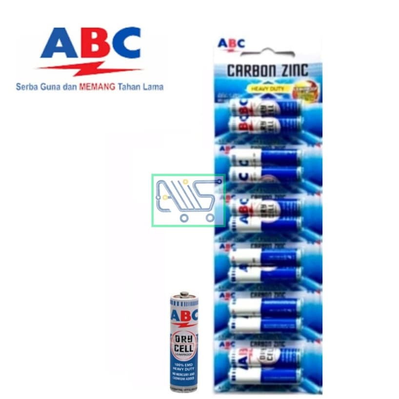 Battery ABC Dry Cell AAA A3 R03 1.5V Biru Ecer Harga Per 1Biji