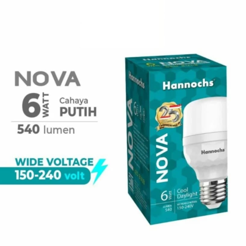 Bohlam Lampu Led Hannochs Nova Cahaya Putih