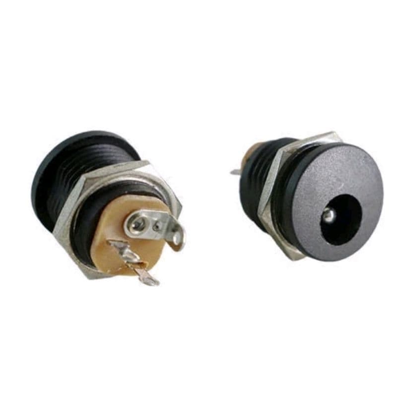 Socket DC Power Jack Female Power Supply Socket Panel Box Mount Bulat