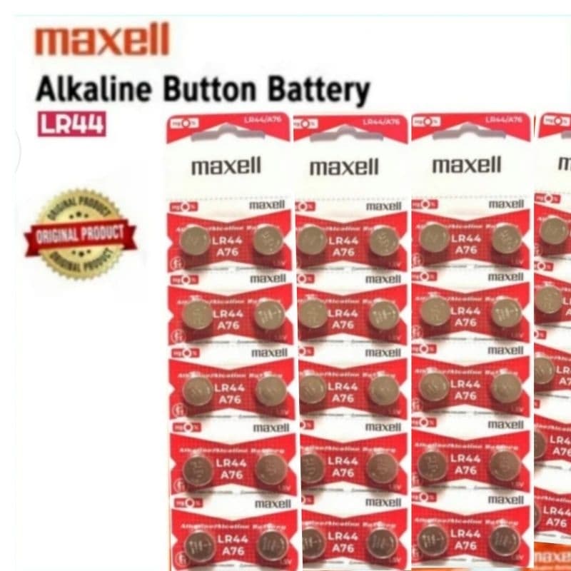 Battery LR44 / AG13 1.55Volt Maxell Original