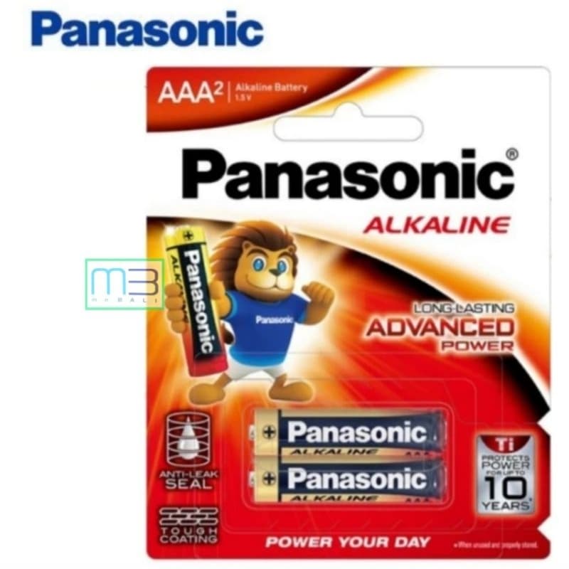 Battery Panasonic Alkaline AAA A3 LR03T/2B 1.5V 2Pcs