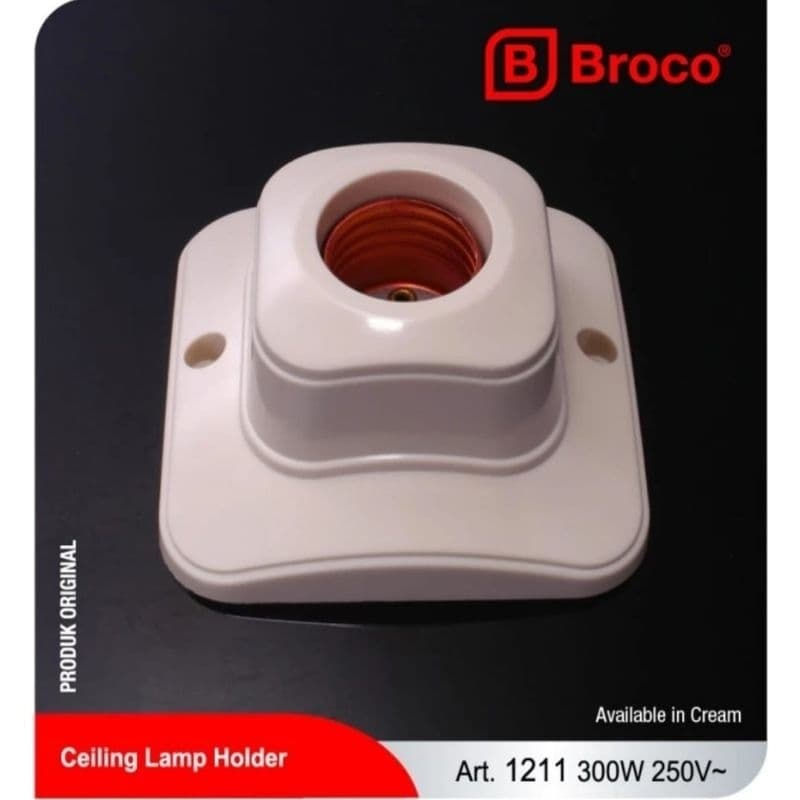 BROCO FITTING PLAFON OVAL CREAM 1211 - FITING PLAPON CEILING NEW