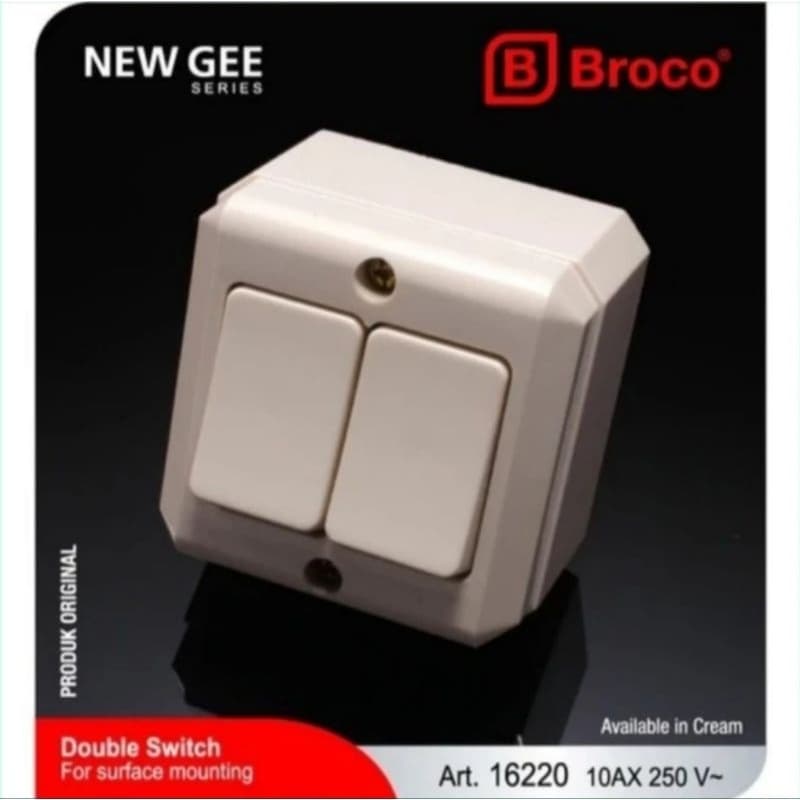 BROCO OB SAKLAR DOUBLE SERI SEGI CREAM 16220 (1622011 ) NEW GEE