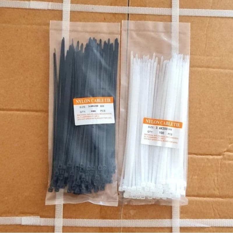 Kabel Ties Cable Tie 3.6x200mm (20cm) Isi 100Pcs