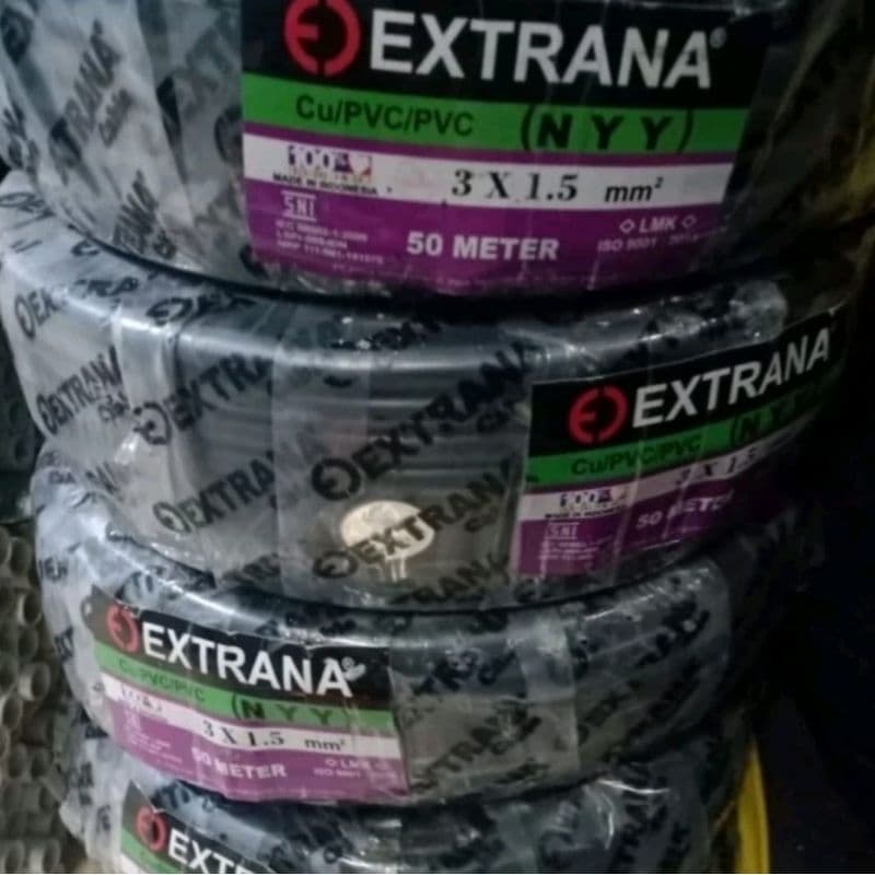 Kabel Listrik EXTRANA NYY 3 x 1.5mm
