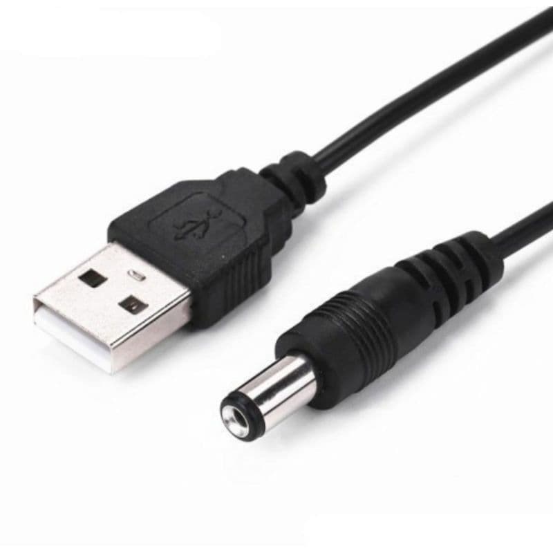 Kabel Converter Usb Port To 5V Jack DC 5.5x2.1mm Adapter Converter Colokan Panjang 80cm