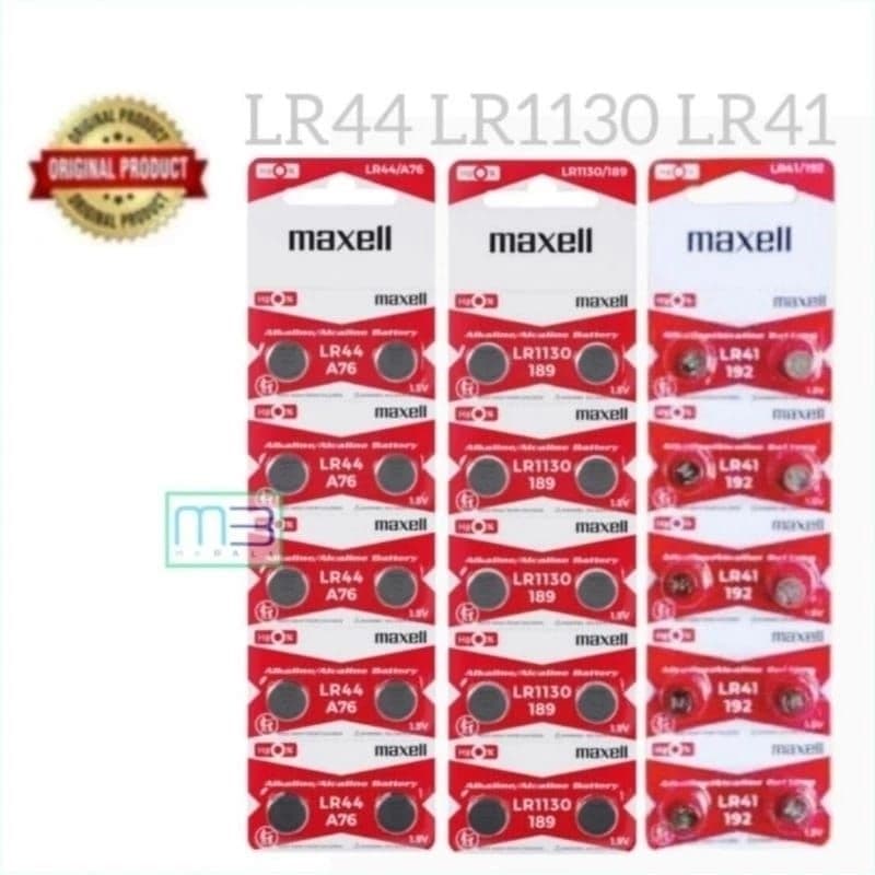 Battery Maxell LR44/LR1130/LR41 1.5Volt Original