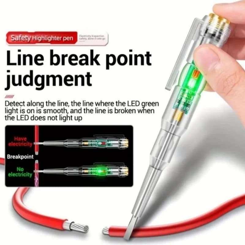 Obeng Tester 2in1 Obeng Tespen Listrik  Minus Test Pen Listrik Dual Led