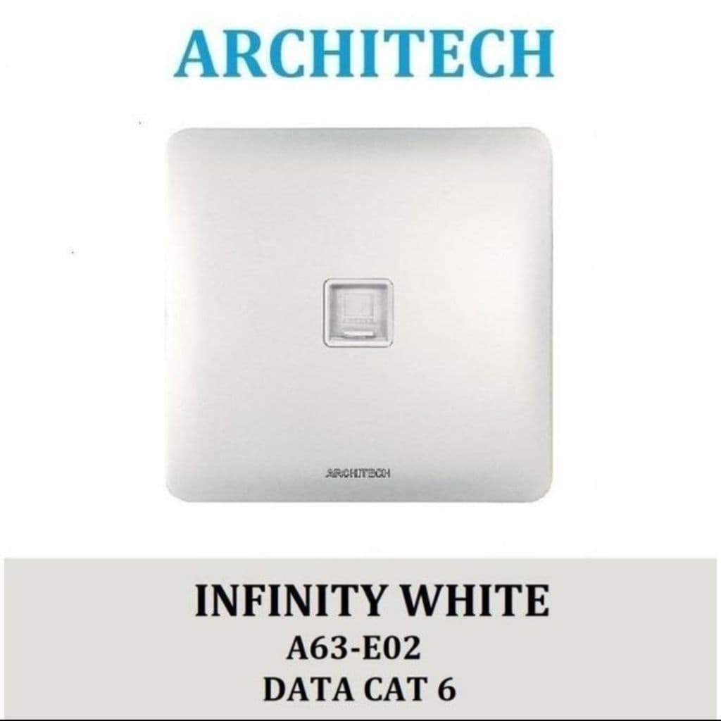 Architech Infinity Series White A63-E02 Stop Kontak/Jack/Outlet Data Cat 6