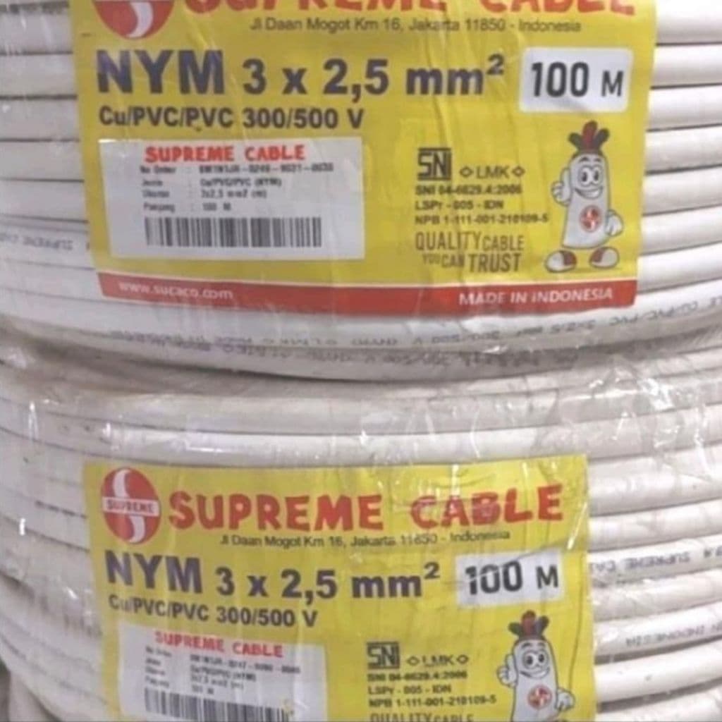 SUPREME NYM 3x2.5mm Kabel Kawat Tembaga Listrik SNI