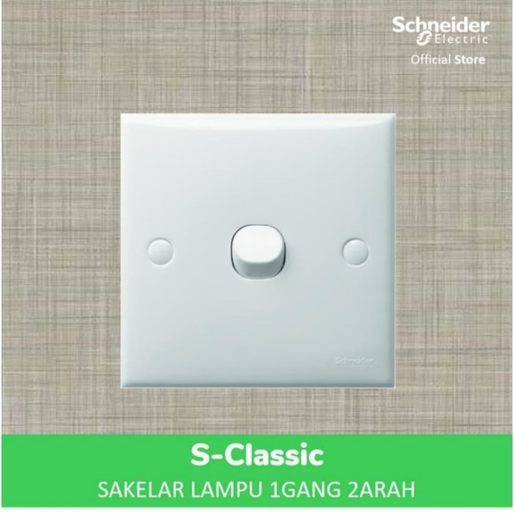 Schneider Electric S-Classic Saklar Lampu 1 Gang 2 Arah- E31_2_3A_WE_G3 White