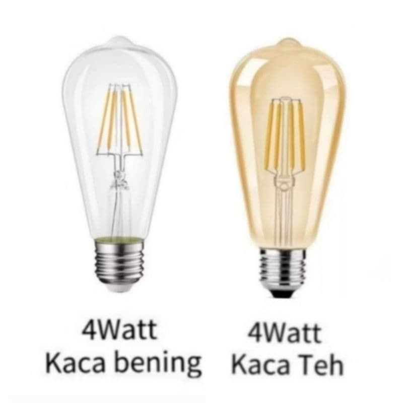 Lampu Led Filamen 4 Watt Bohlam Edison ST64 Bulb E27