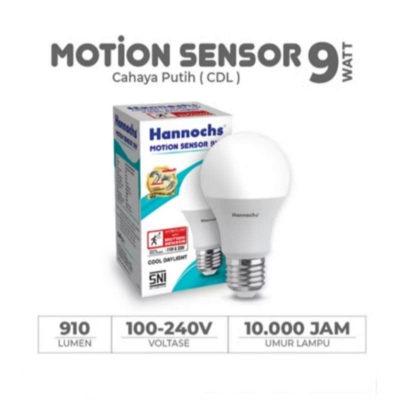 Hannochs Lampu Led Motion Sensor 9W