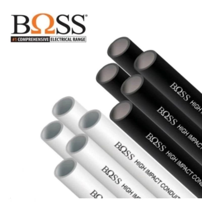 Boss Pipa Conduit 20mm Hitam/Putih Panjang 2.9 Meter