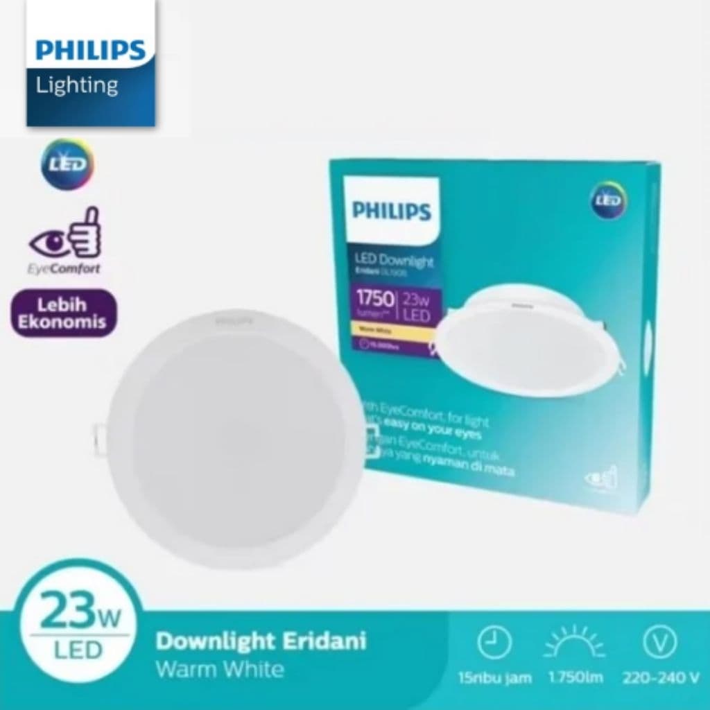 Lampu Philips Downlight Eridani LED8 D125 23W 3000K Kuning