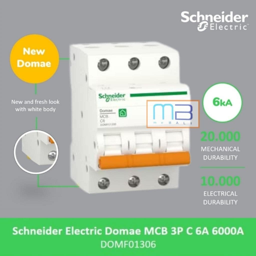 Schneider Electric NEW DOMA - MCB 6A 10A 16A 20A 25A 35A 40A 50A 63A 3Phase