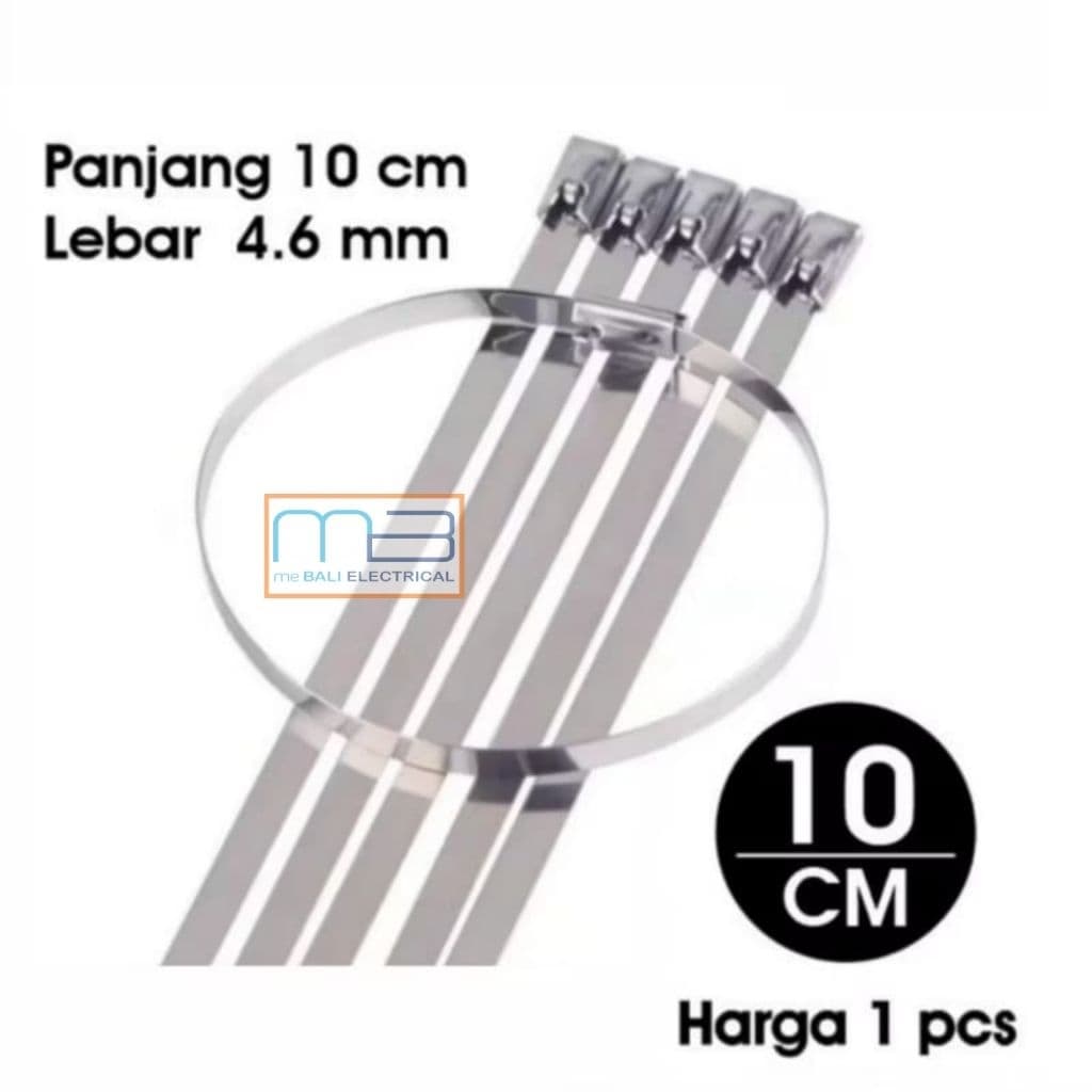 Kabel Ties Stainless 4.6 x 100mm (10cm) Steel Metal Tie Lock