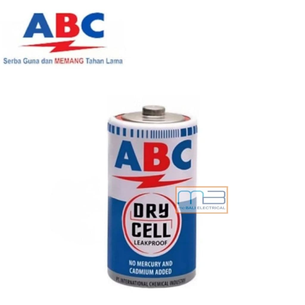 Battery ABC Dry Cell R14 C Size 1.5V Biru Ecer Harga Per 1Biji