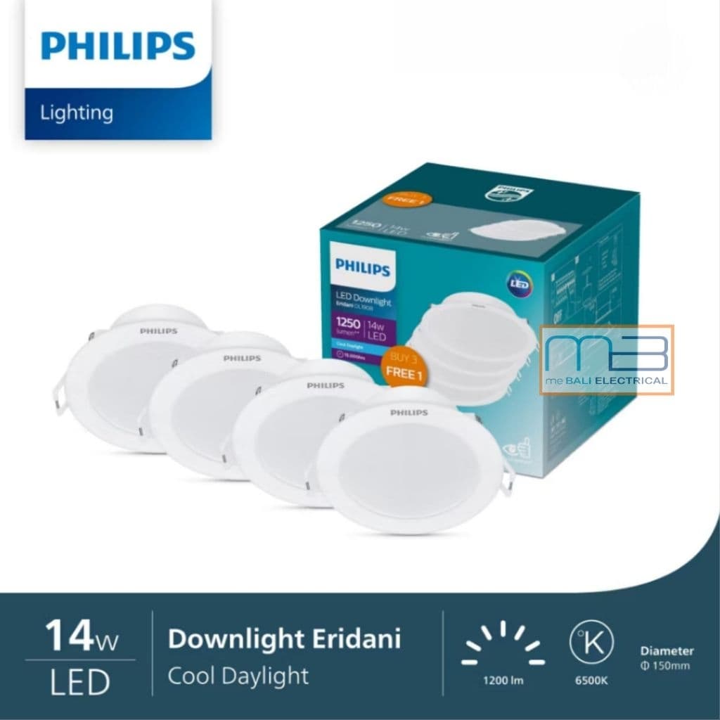 Lampu Philips Downlight Multipack Eridani Led11 D150 14W 6500K Cool Daylight Putih
