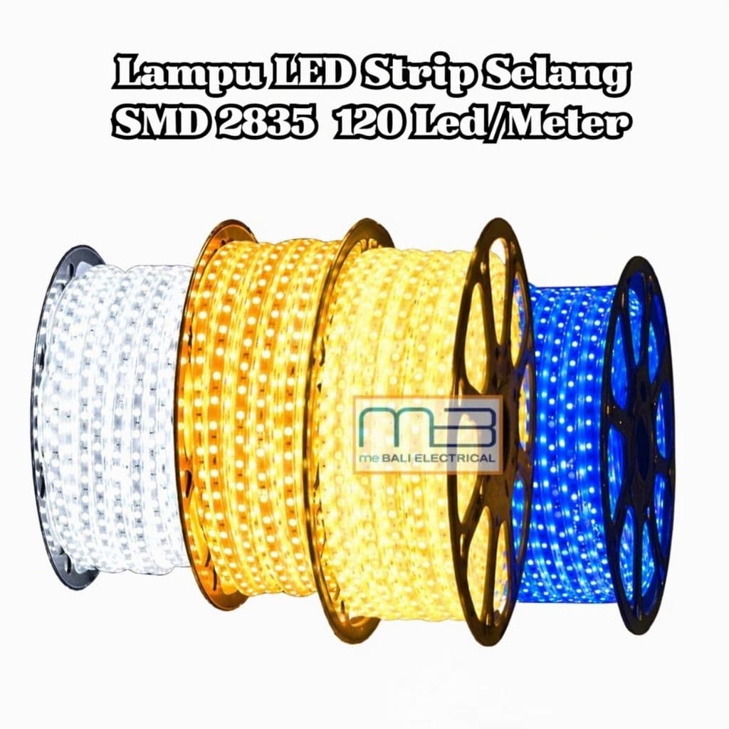 Lampu LED Strip Selang 220V 2835 120Led Harga Per 1Meter Tanpa Soket