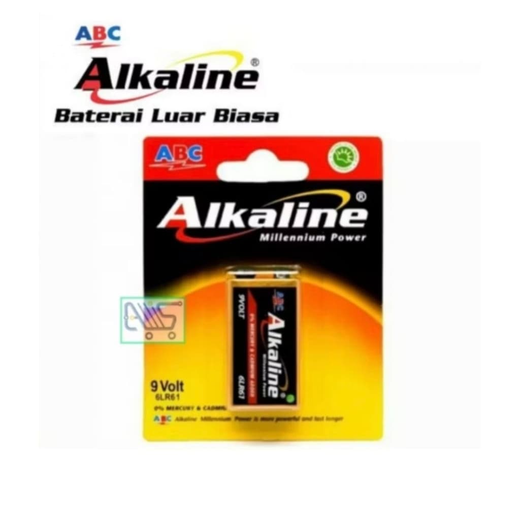 Battery ABC Alkaline 9V Kotak 6LR61