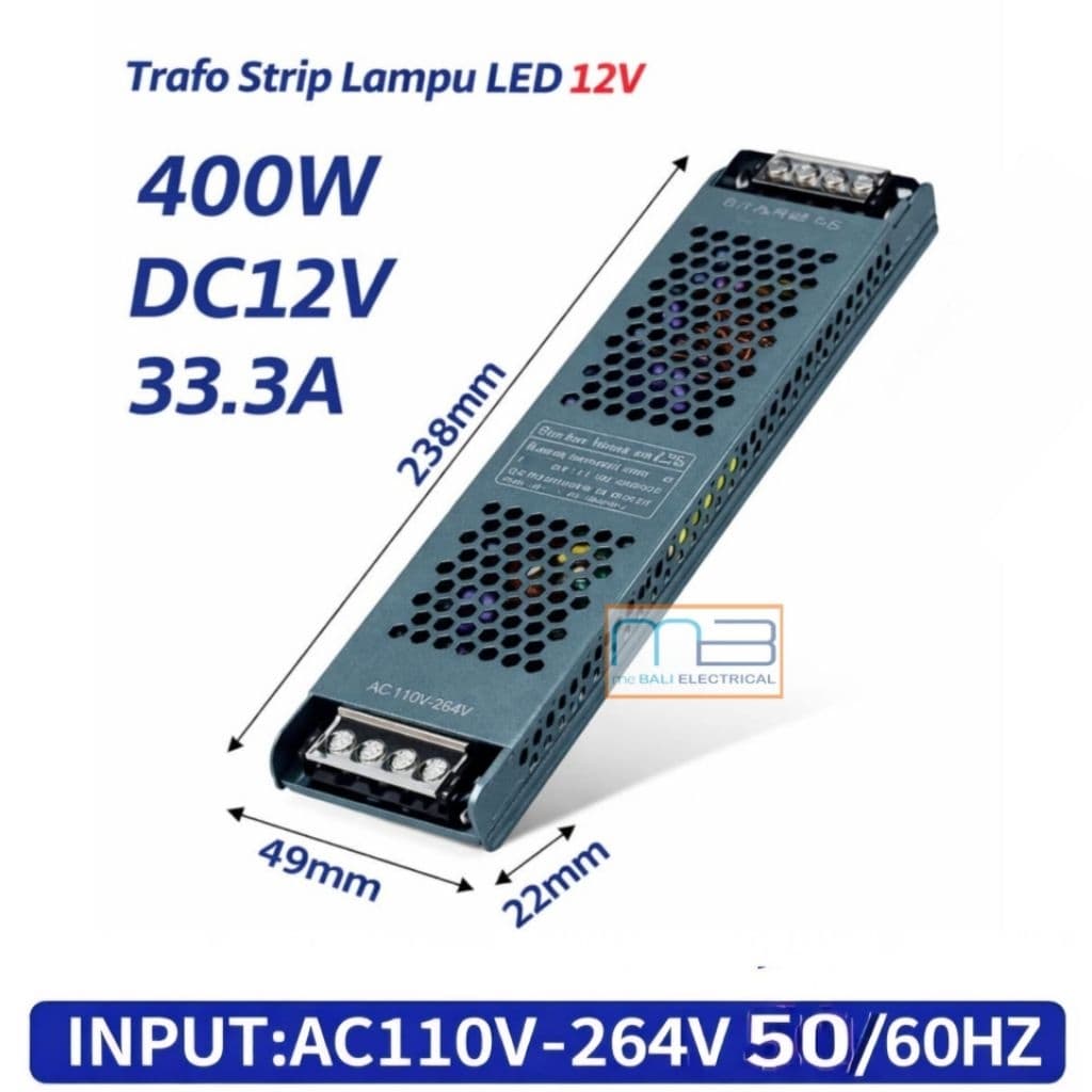 Power Supply Slim 12V 33A 400W