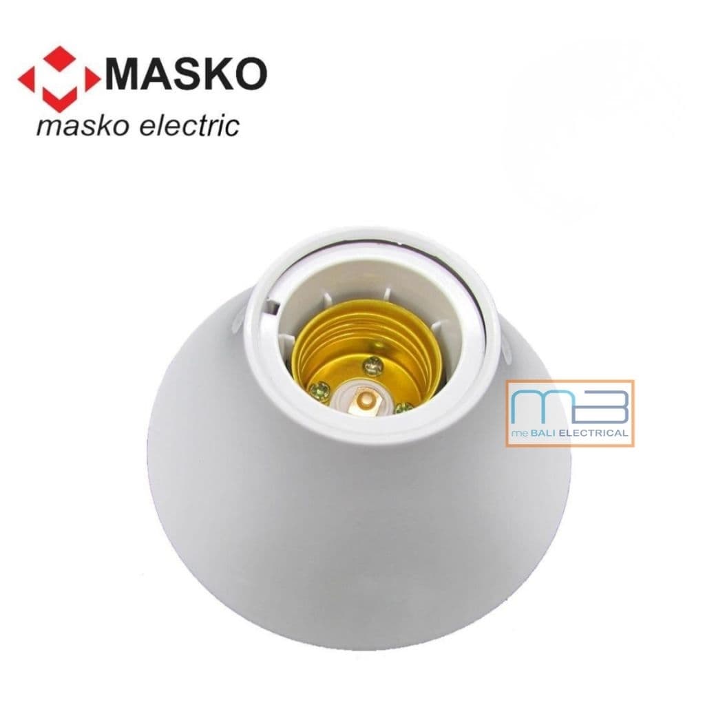 Masko Fitting Plafon Bulat Putih 229 / Fitting Lampu Plafon Ceiling