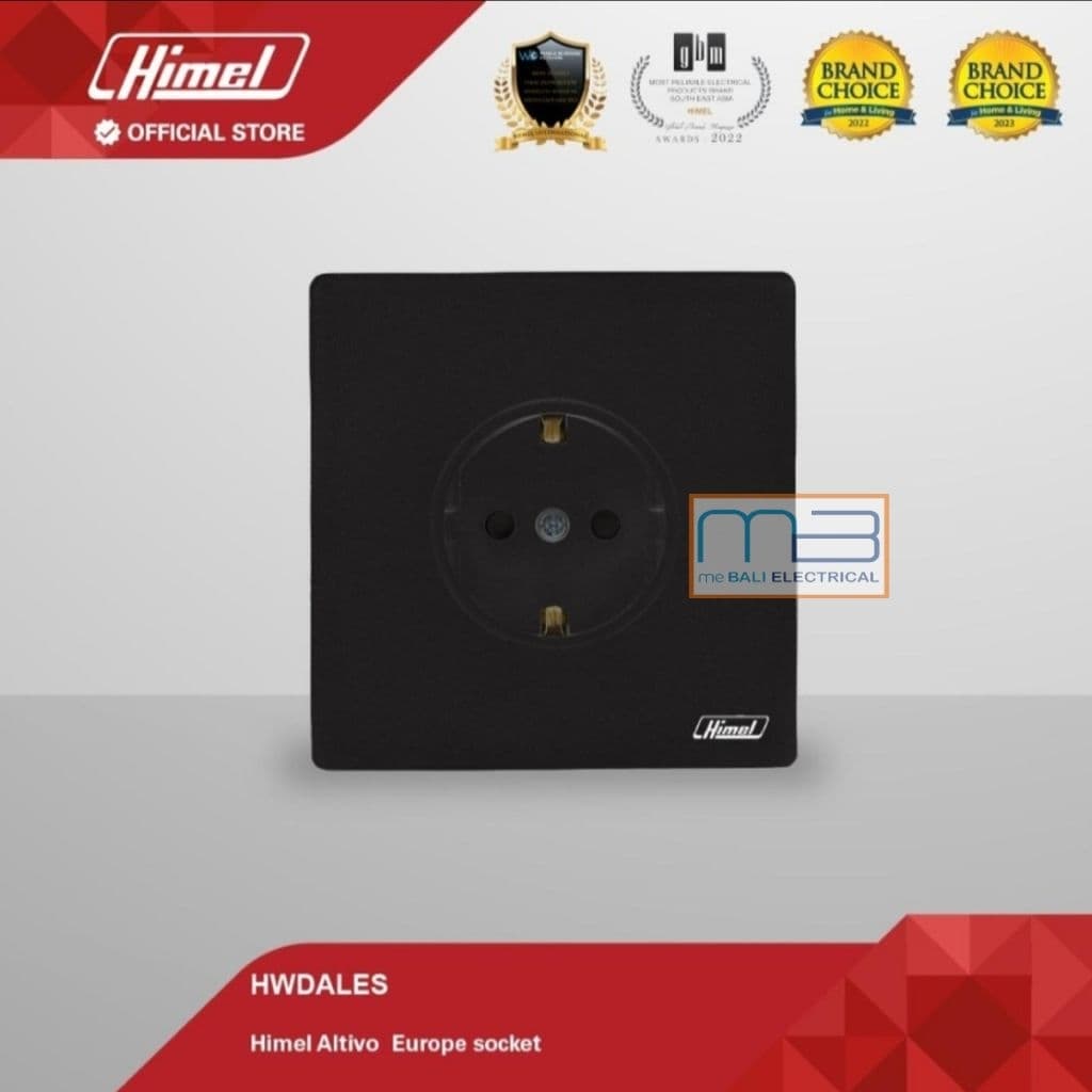 Himel ALTIVO Stop Kontak Schuko Black